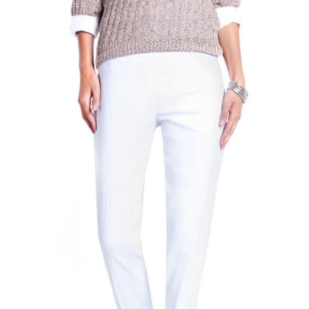 SLIMSATION NARROW PANT - WHITE - SIZE 10